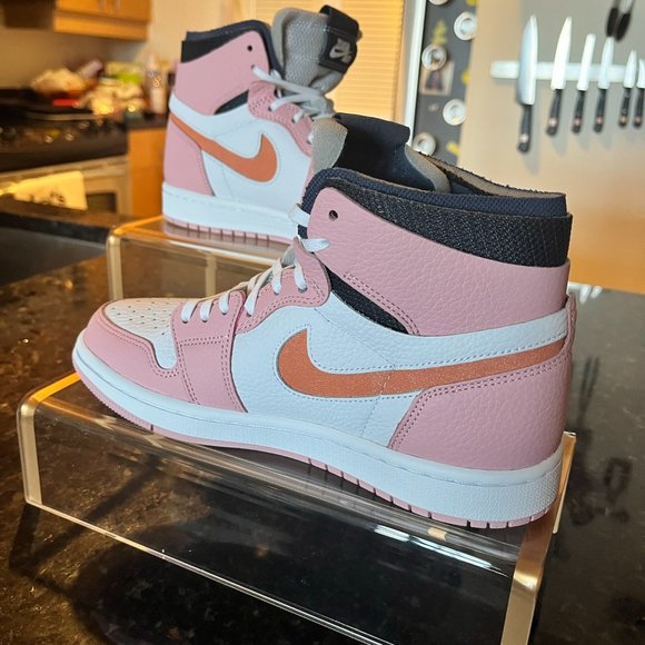 AIR JORDAN WOMEN'S JORDAN 1 HIGH ZOOM 'Pink Glaze' BRAND NEW!!! - Picture 3 of 11